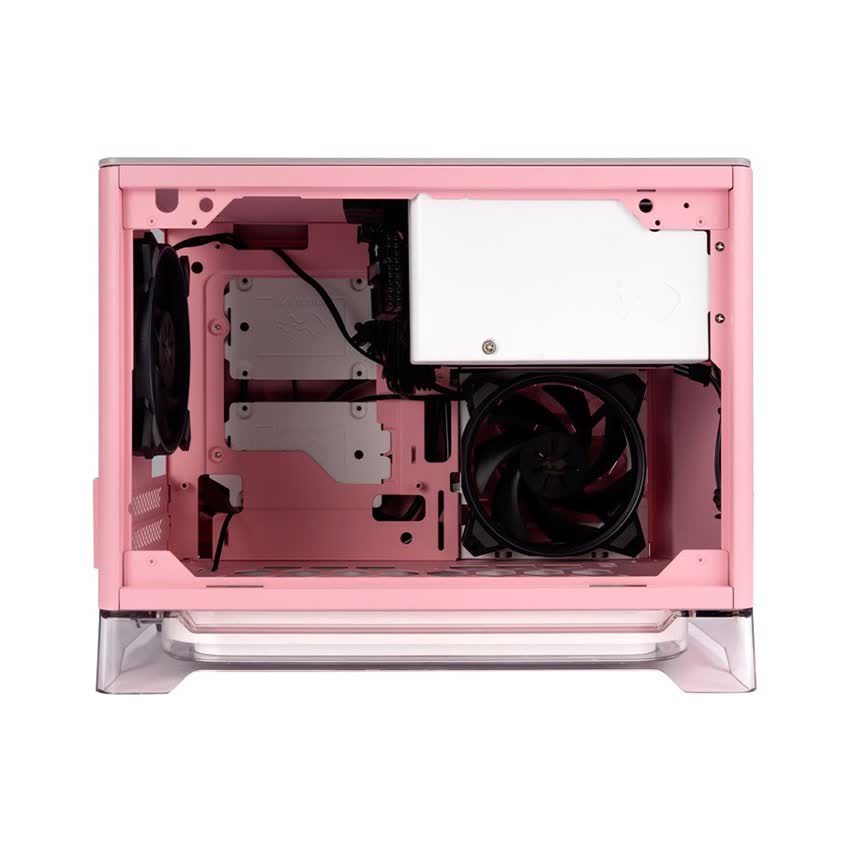 Vỏ case InWin A1 Plus Pink QI Charger - Full Side Tempered Glass Mini ITX ( Mini Tower/Màu Hồng)