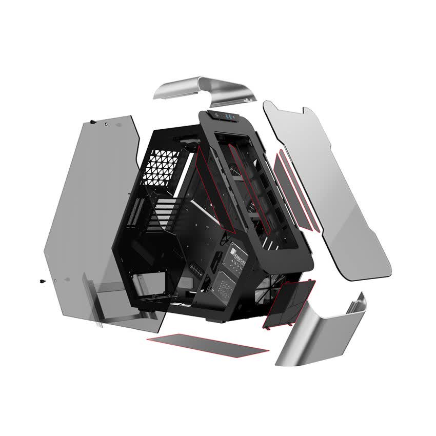 Vỏ case Jonsbo TR03-G Silver (Mid Tower/Màu Bạc)