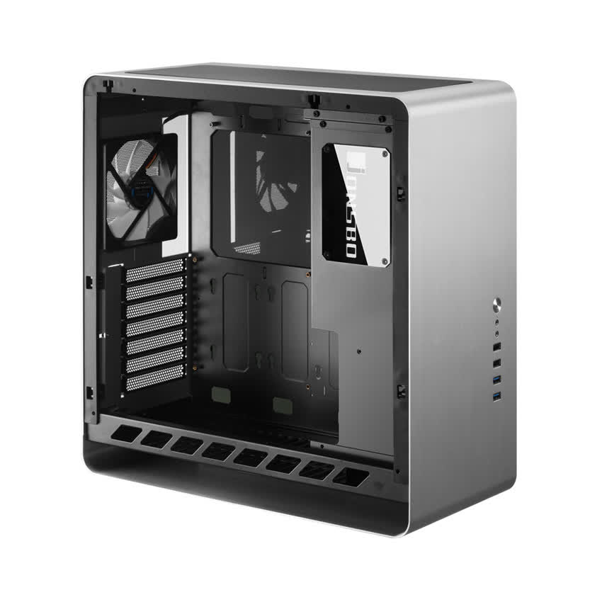 Vỏ case Jonsbo UMX4 Silver Tempered Glass (Mid Tower/Màu Bạc)