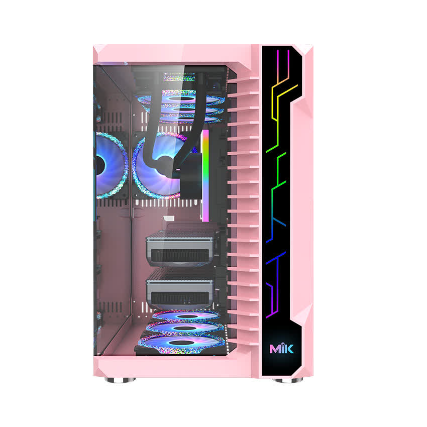 Vỏ Case MIK LV07 – PINK (Mid Tower/ Màu Hồng)