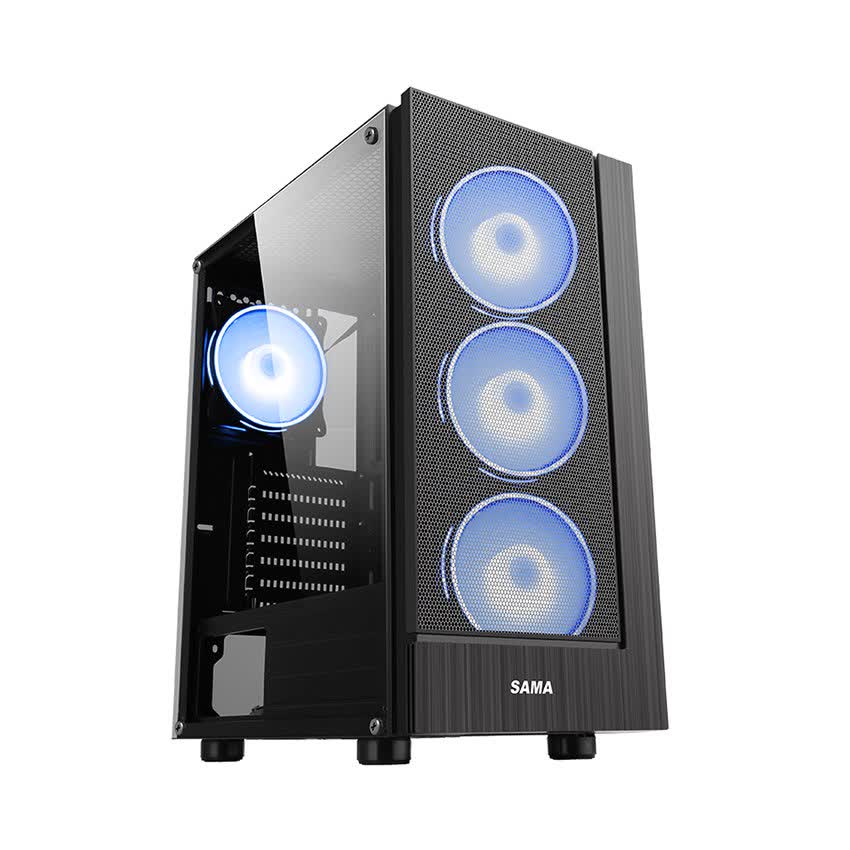 Vỏ Case SAMA 3301 (Mid Tower/Màu Đen/Mặt Lưới)