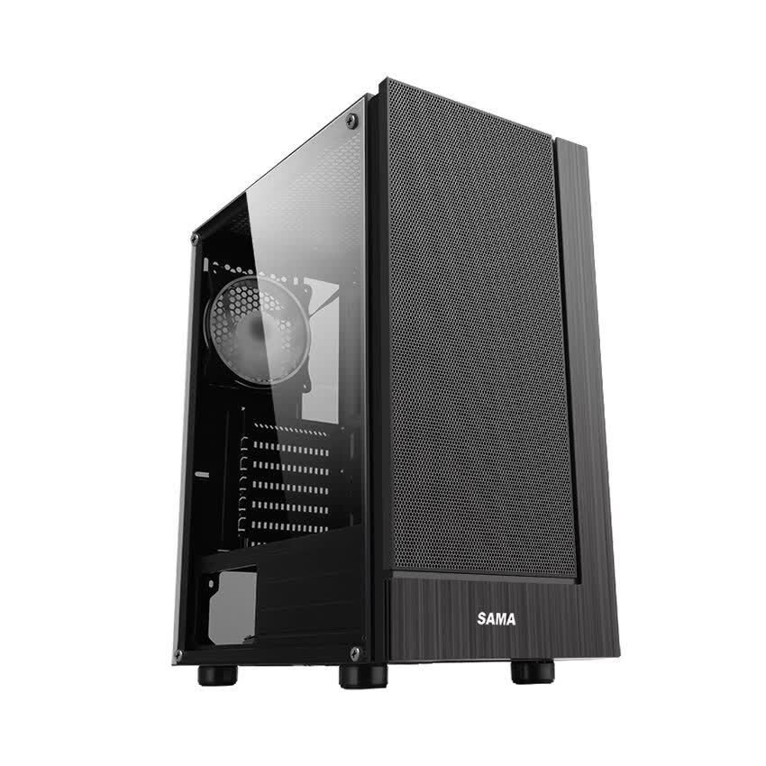 Vỏ Case SAMA 3301 (Mid Tower/Màu Đen/Mặt Lưới)