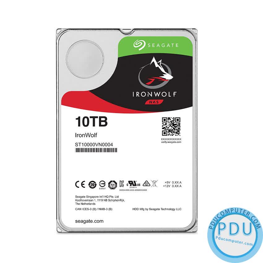 Ổ cứng HDD Seagate IRONWOLF 10TB 3.5 inch 7200RPM ,SATA3, 256MB Cache - (ST10000VN0008)