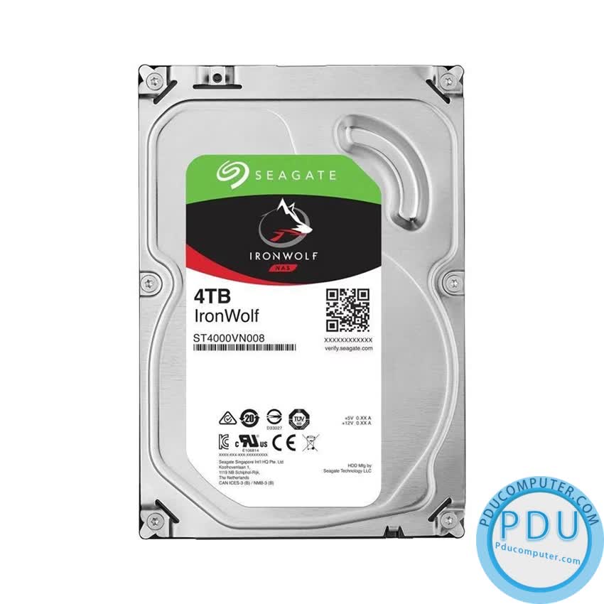 Ổ cứng HDD Seagate IRONWOLF 4TB 3.5 inch , 5900RPM, SATA3, 64MB Cache (ST4000VN008)