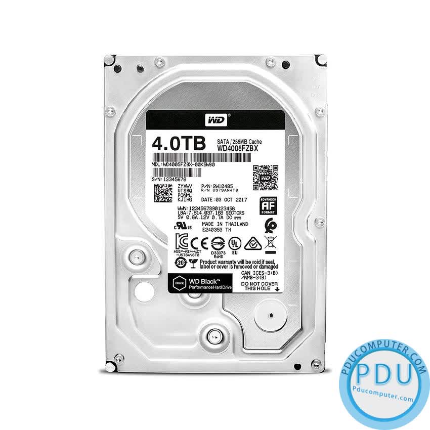 Ổ cứng HDD Western Caviar Black 4TB 3.5 inch 7200RPM, SATA3 6Gb/s, 256MB Cache