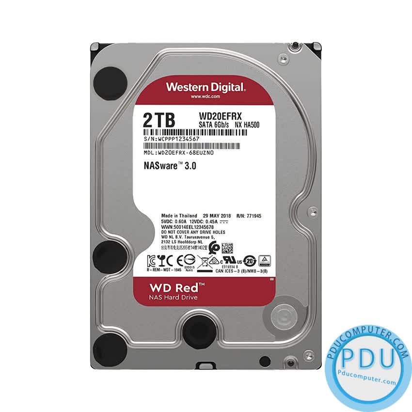 Ổ cứng HDD Western Caviar Red 2TB 3.5 inch 5400Rpm, SATA3 6Gb/s, 256MB Cache