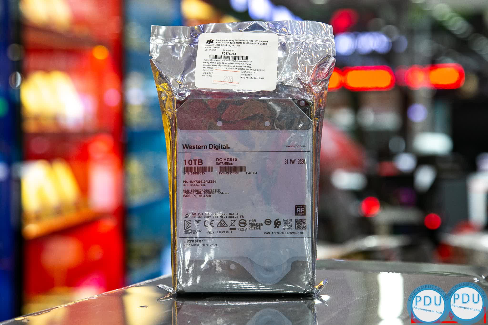 Ổ cứng HDD Western Enterprise Ultrastar DC HC510 10TB 3.5 inch SATA3 6GB/s 7200RPM, 256MB Cache - (HUH721010ALE604)