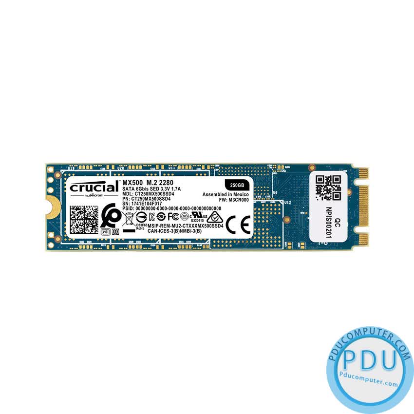 Ổ cứng SSD Crucial MX500 250GB M.2 SATA3 (Đọc 560MB/s - Ghi 510MB/s) - (CT250MX500SSD4)