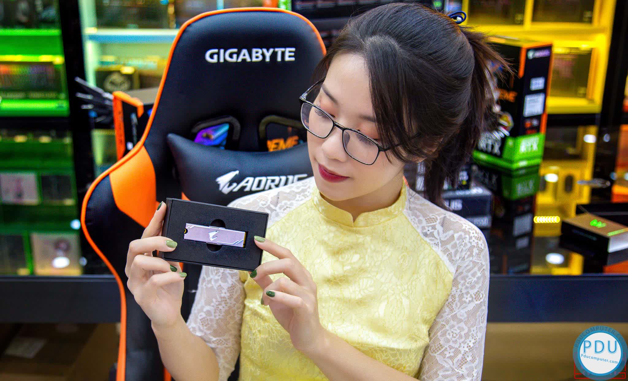 Ổ cứng SSD Gigabyte AORUS RGB 256GB PCIe NVMe Gen 3.0 x 4 (Đọc 3100MB/s, Ghi 1050MB/s) - (GP-ASM2NE2256GTTDR)