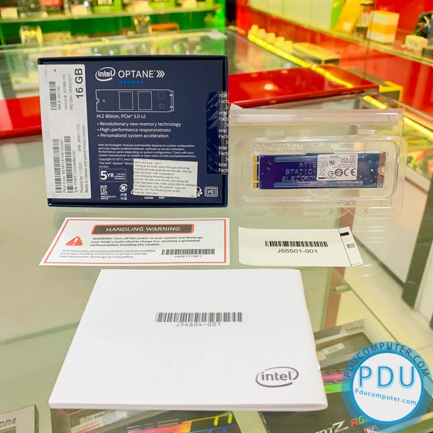 Ổ cứng SSD Intel Optane 16GB M.2 2280 PCIe NVMe Gen 3x2 (Đọc 900MB/s - Ghi 145MB/s)