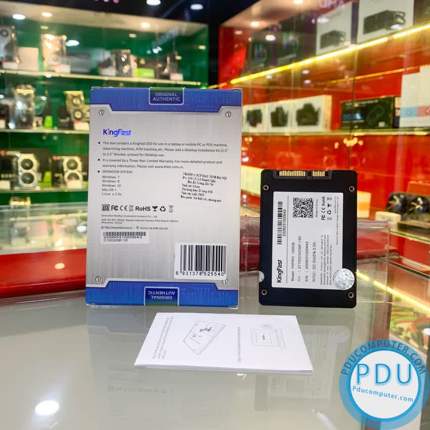 Ổ cứng SSD Kingfast F6 Pro 120GB 2.5 inch SATA3 (Đọc 550MB/s - Ghi 450MB/s)