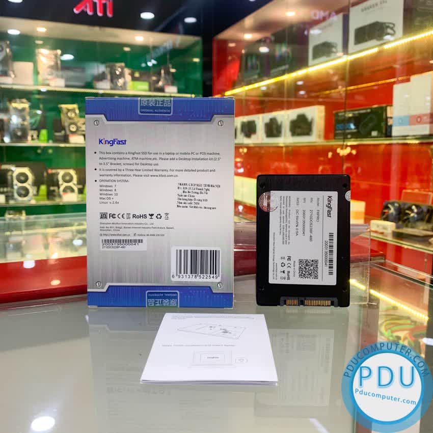 Ổ cứng SSD KINGFAST F6 Pro 960GB Sata3 2.5 inch (Đọc 550MB/s - Ghi 480MB/s) - (F6Pro-960GB)