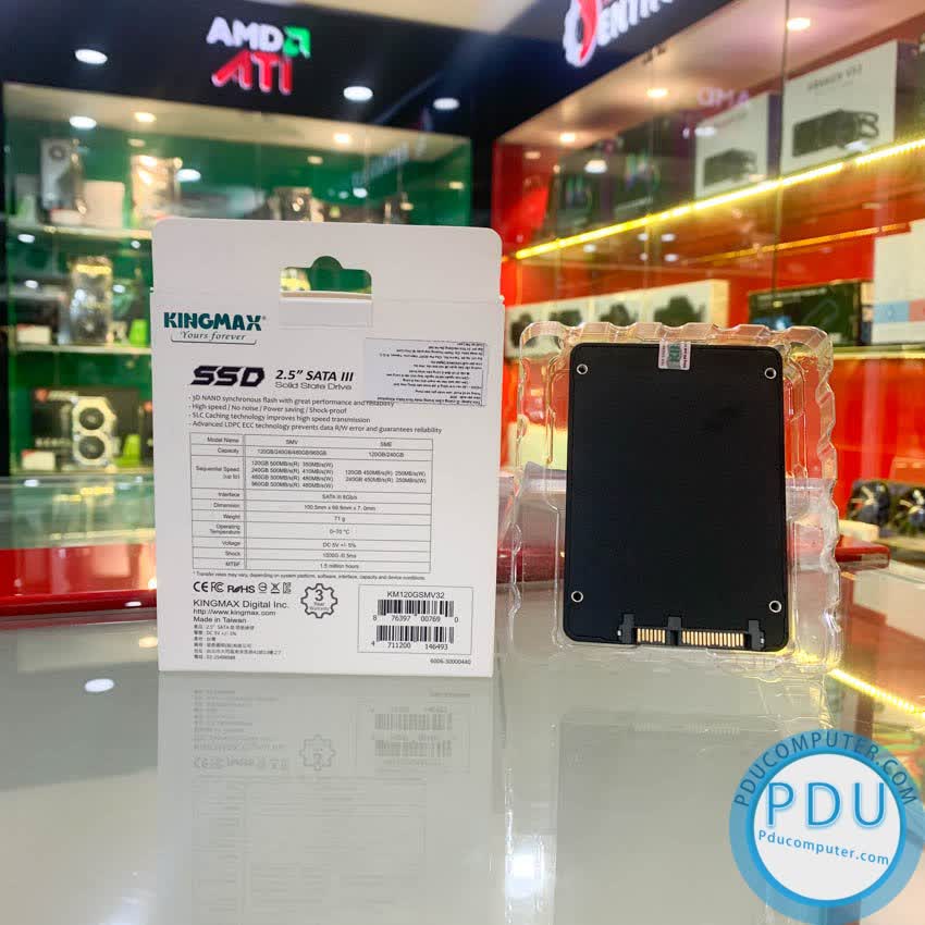 Ổ cứng SSD Kingmax SMV32 120GB 2.5 inch SATA3 (Đọc 500MB/s - Ghi 350MB/s)