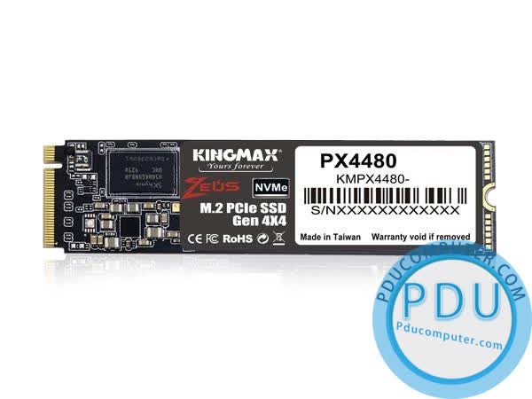 Ổ cứng SSD Kingmax Zeus PX4480 500GB M.2 2280 PCIe NVMe Gen 4x4 (Đọc 5000MB/s - Ghi 2500MB/s) - (KM500GPX4480)
