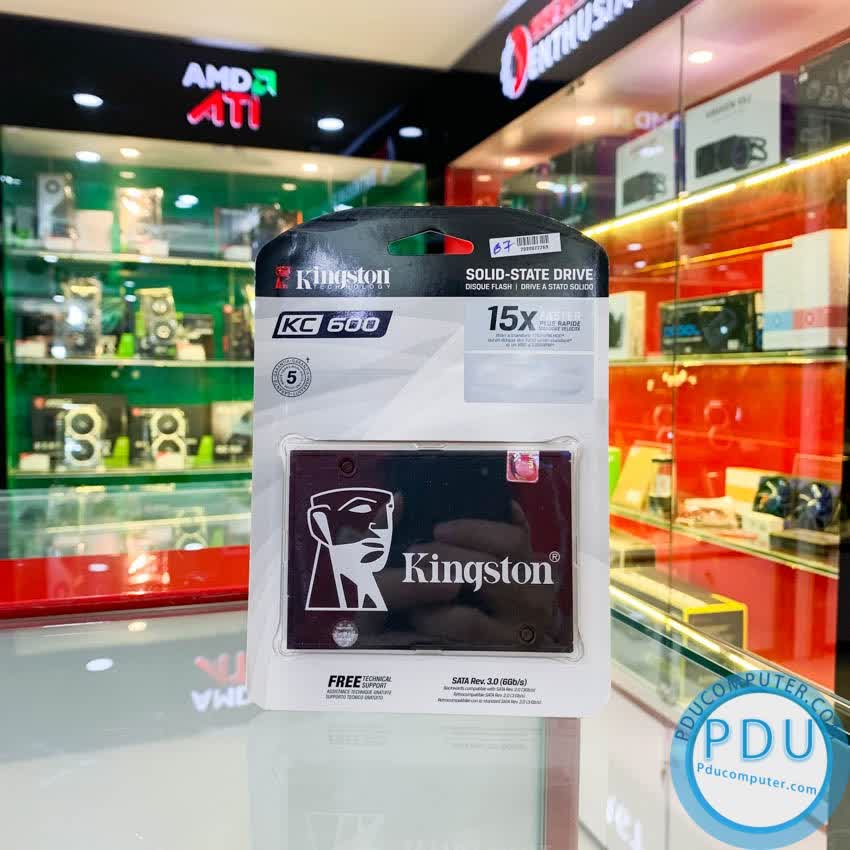 Ổ cứng SSD Kingston KC600 512GB 2.5 inch SATA3 (Đọc 550MB/s - Ghi 520MB/s) - (KC600/512GB)