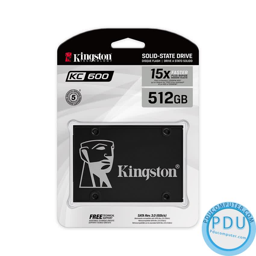 Ổ cứng SSD Kingston KC600 512GB 2.5 inch SATA3 (Đọc 550MB/s - Ghi 520MB/s) - (KC600/512GB)