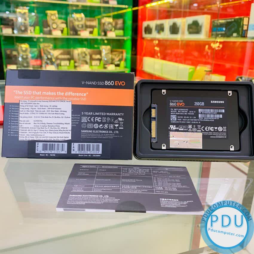 Ổ cứng SSD Samsung 860 EVO 250GB 2.5 inch SATA3 (Đọc 550MB/s - Ghi 520MB/s)