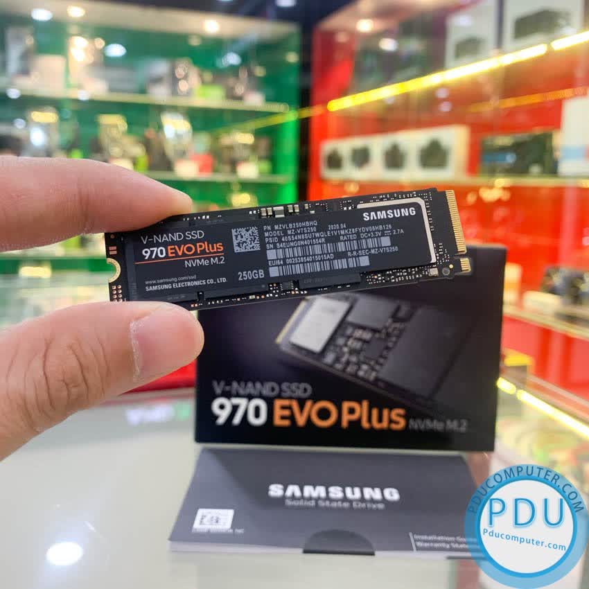 Ổ cứng SSD Samsung 970 EVO Plus 250GB M.2 PCIe NVMe 3x4 (Đọc 3500MB/s - Ghi 2300MB/s) - (MZ-V7S250BW)