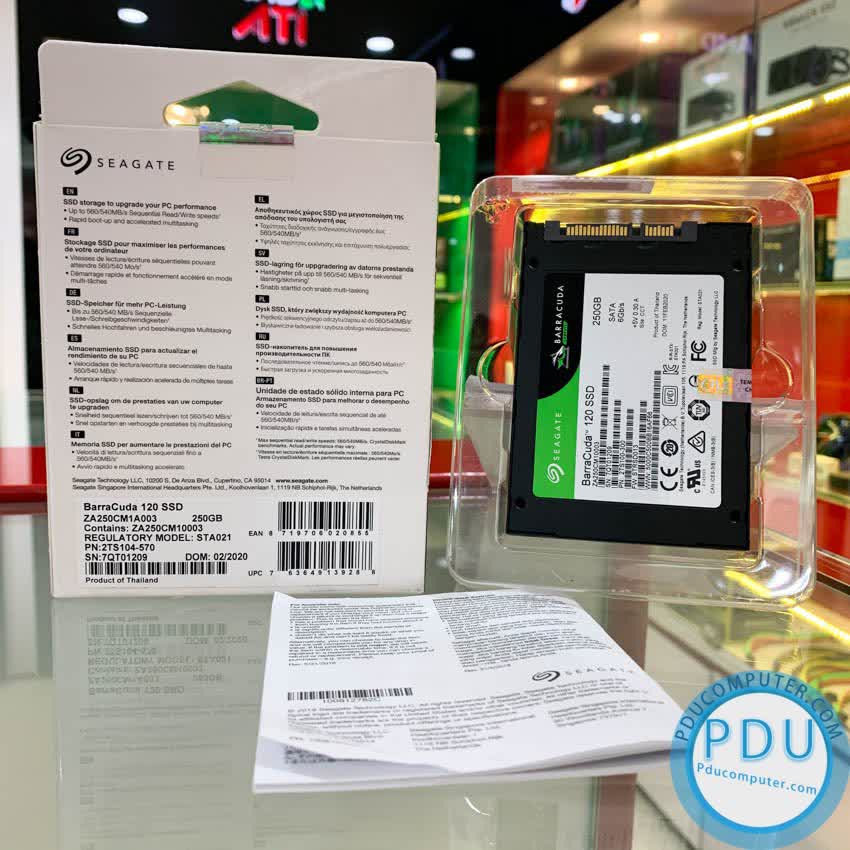 Ổ cứng SSD Seagate BarraCuda 120 250GB 2.5 inch SATA 6Gb/s (Đọc 560MB/s, Ghi 540MB/s) - (ZA250CM1A003)