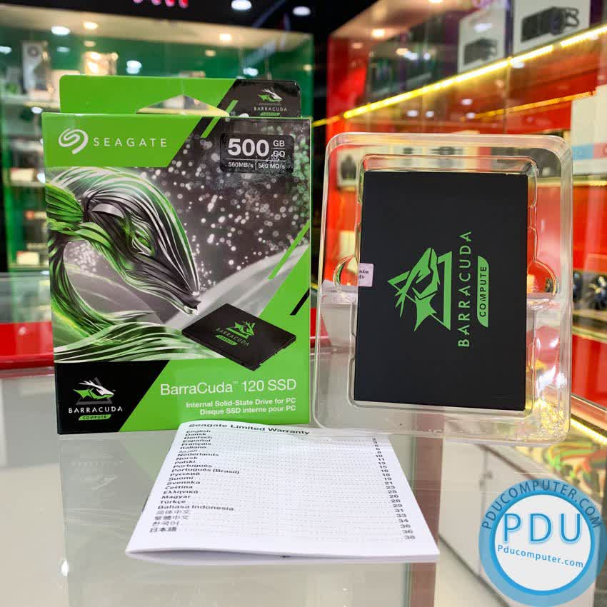 Ổ cứng SSD Seagate BarraCuda 120 500GB 2.5 inch SATA 6Gb/s (Đọc 560MB/s, Ghi 540MB/s) - (ZA500CM1A003)
