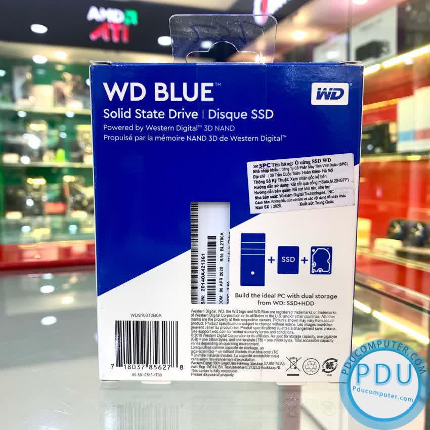Ổ cứng SSD WD Blue 500GB SATA 2.5 inch (Đọc 560MB/s - Ghi 530MB/s) - (WDS500G2B0A)