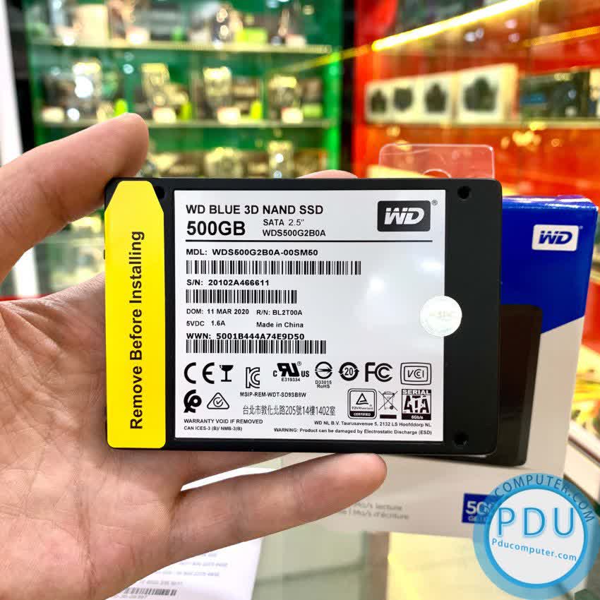 Ổ cứng SSD WD Blue 500GB SATA 2.5 inch (Đọc 560MB/s - Ghi 530MB/s) - (WDS500G2B0A)