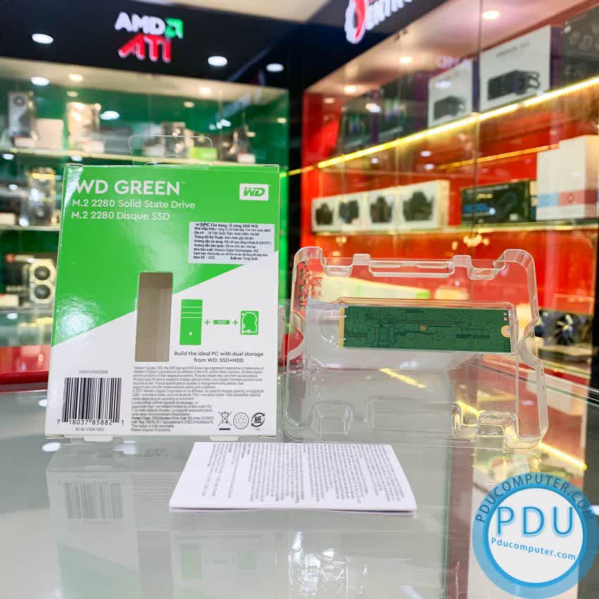 Ổ cứng SSD WD Green 120GB M.2 2280 (Đọc 545MB/s - Ghi 430MB/s) - (WDS120G2G0B)