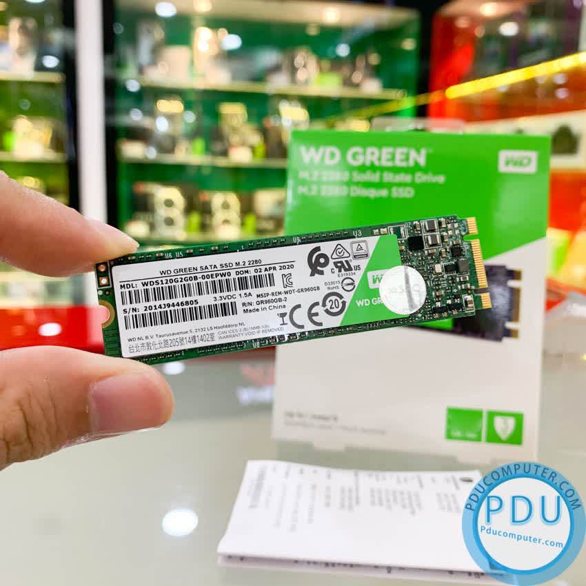 Ổ cứng SSD WD Green 120GB M.2 2280 (Đọc 545MB/s - Ghi 430MB/s) - (WDS120G2G0B)