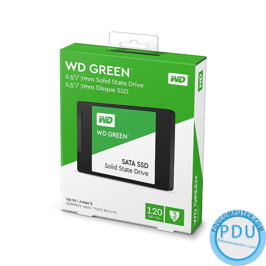 Ổ cứng SSD WD Green 120GB SATA 2.5 inch (Đọc 545MB/s - Ghi 430MB/s) - (WDS120G2G0A)
