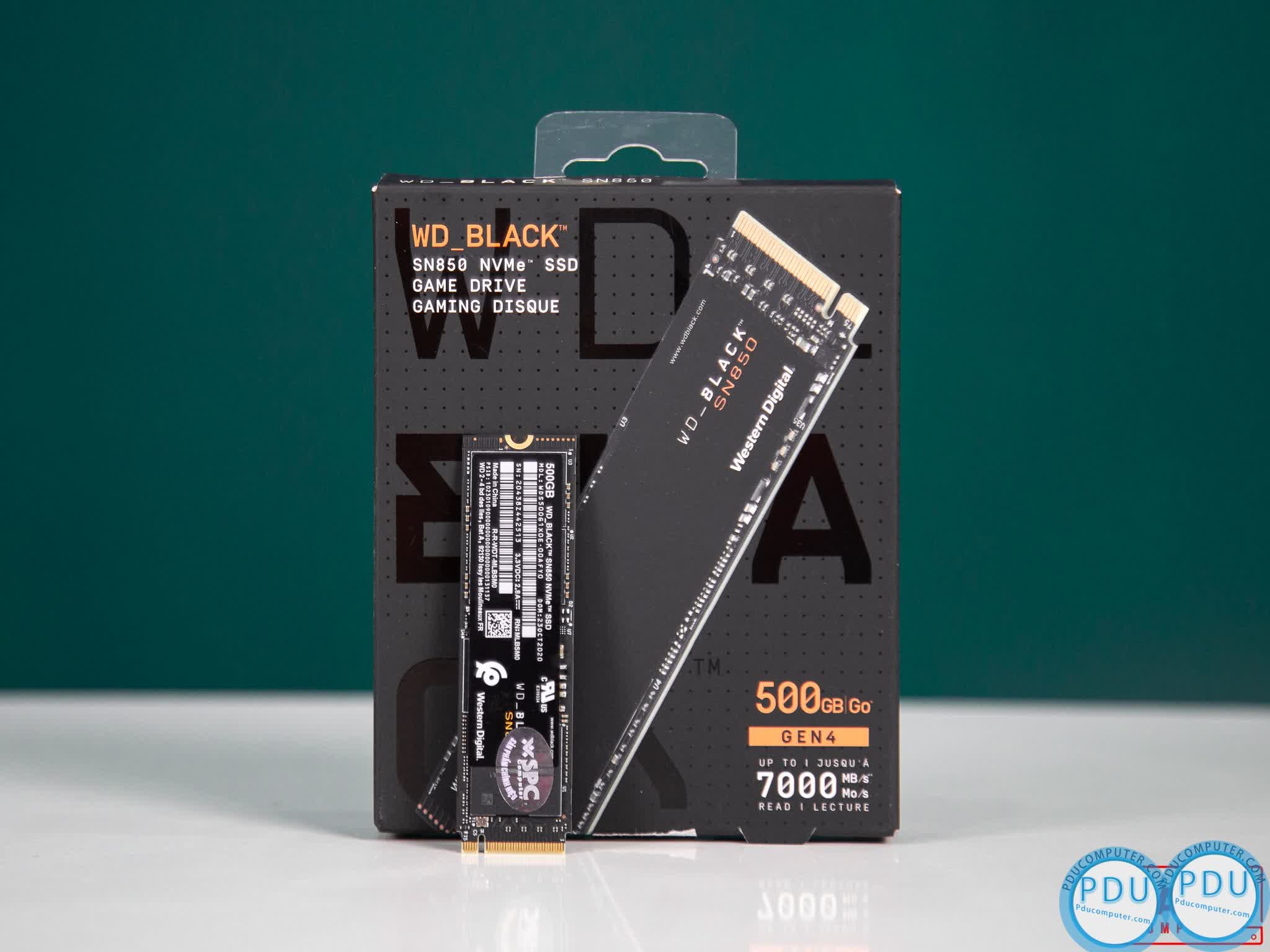 Ổ cứng SSD WD SN850 Black 1TB M.2 2280 PCIe NVMe 4x4 (Đọc 7000MB/s - Ghi 4100MB/s)-(WDS100T1X0E)