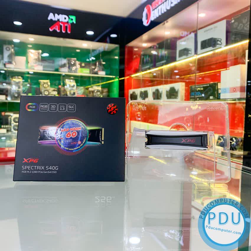 SSD Adata XPG SPECTRIX S40G RGB 256GB PCIe NVMe 3x4 (Doc 3500MB/s, Ghi 3000MB/s) - AS40G-256GT-C