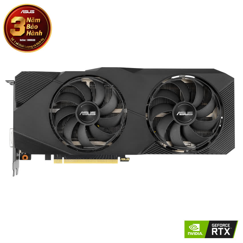 Card màn hình ASUS DUAL RTX 2060 Super-O8G EVO (8GB GDDR6, 256-bit, DVI+HDMI+DP, 1x8-pin)