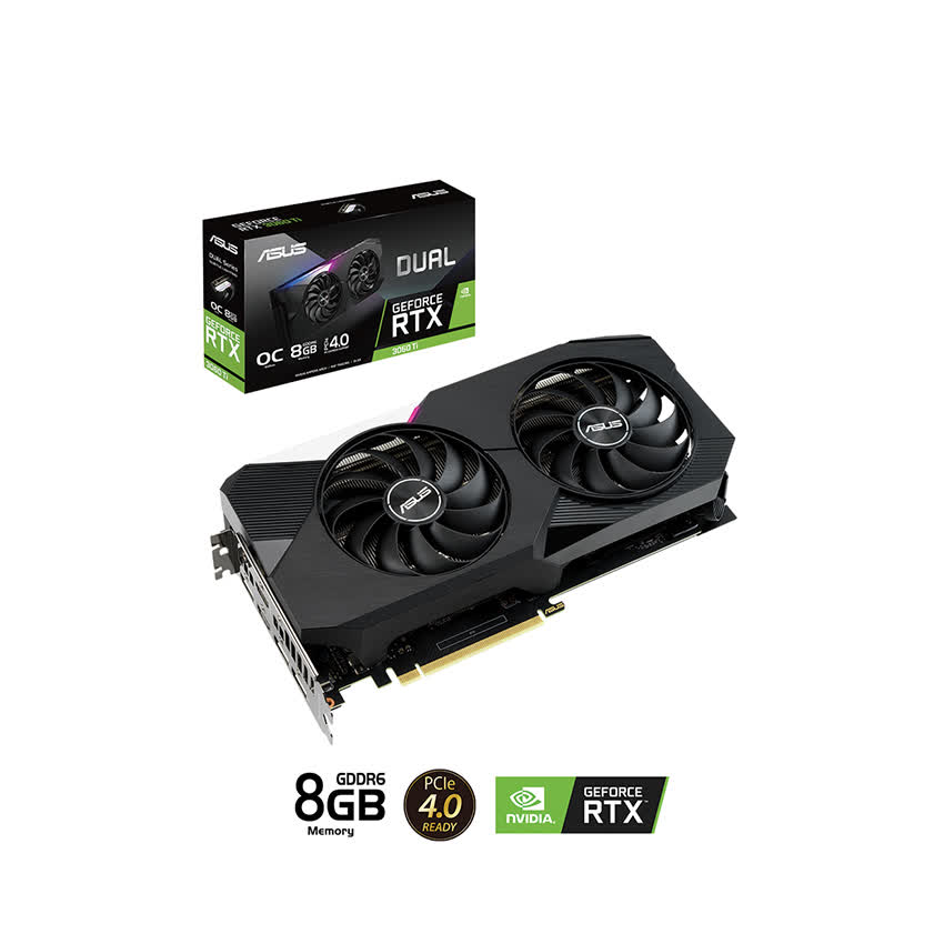 Card màn hình Asus DUAL RTX 3060 Ti-O8G