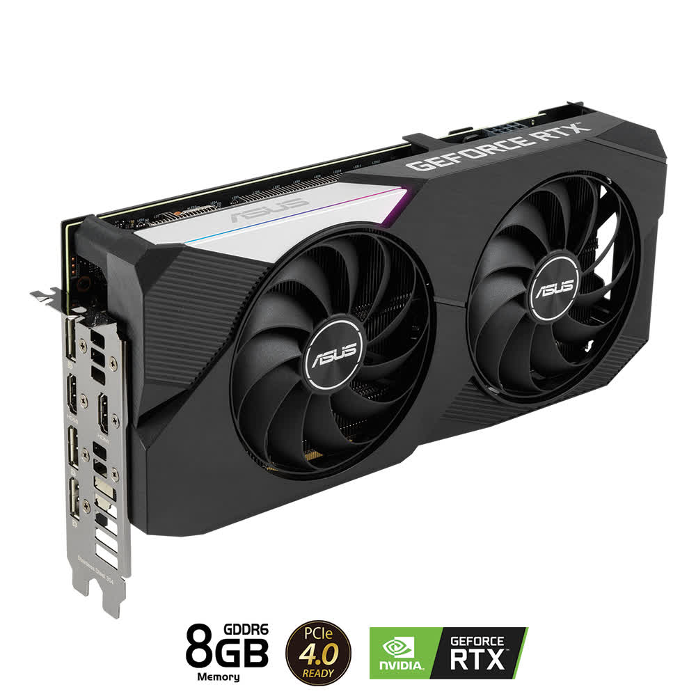 Card màn hình Asus DUAL RTX 3060 Ti-O8G