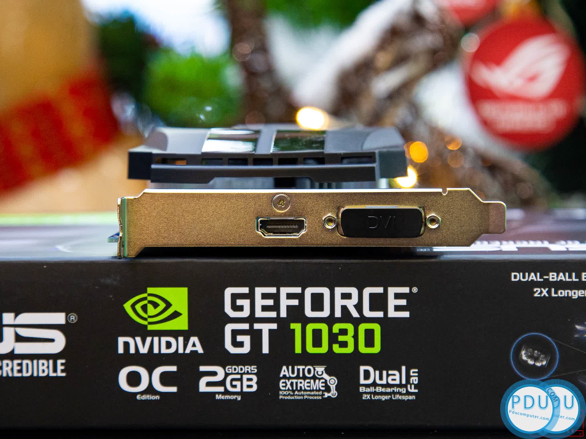 Card màn hình ASUS PH-GT1030-O2G (2GB GDDR5, 64-bit, DVI+HDMI)