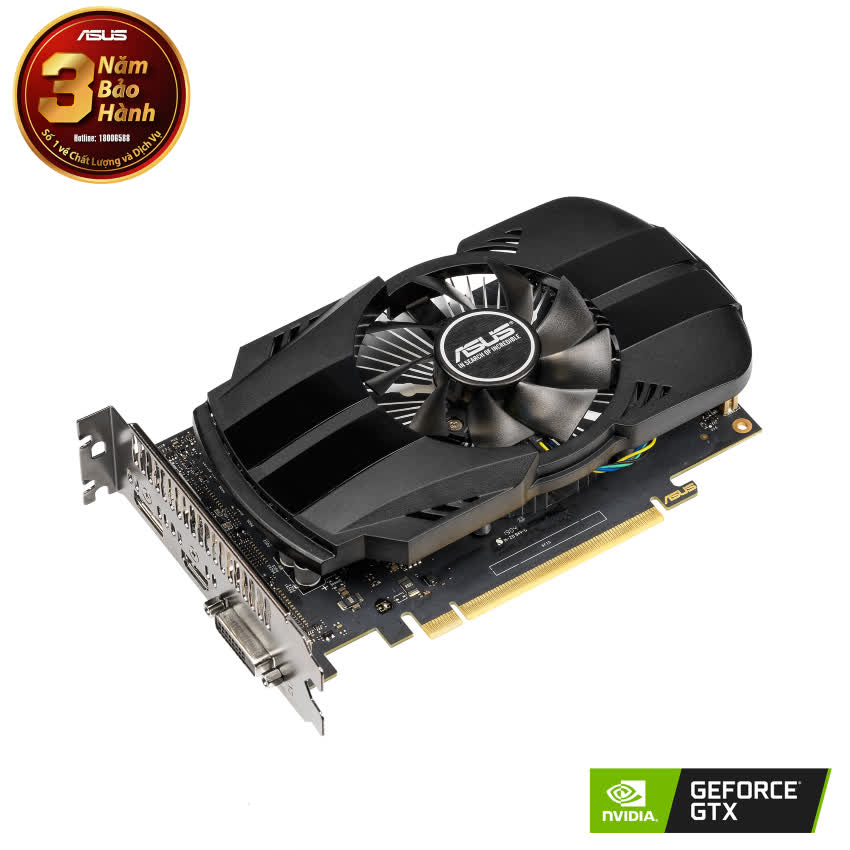 Card màn hình ASUS PH GTX 1650-O4G (4GB GDDR5, 128-bit, DVI+HDMI+DP)