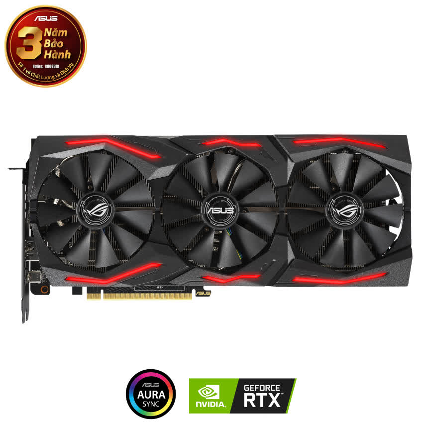 Card màn hình ASUS ROG STRIX RTX 2060 Super-8G GAMING (8GB GDDR6, 256-bit, HDMI+DP, 1x6-pin + 1x8-pin)