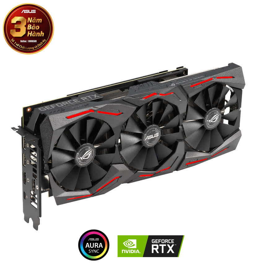 Card màn hình ASUS ROG STRIX RTX 2060 Super-8G GAMING (8GB GDDR6, 256-bit, HDMI+DP, 1x6-pin + 1x8-pin)