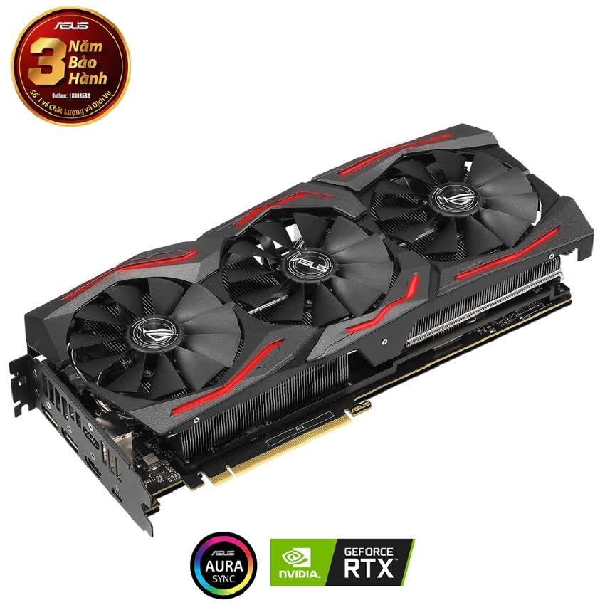 Card màn hình ASUS ROG STRIX RTX 2060 Super-A8G EVO GAMING (8GB GDDR6, 256-bit,HDMI+DP, 1x6-pin + 1x8-pin)