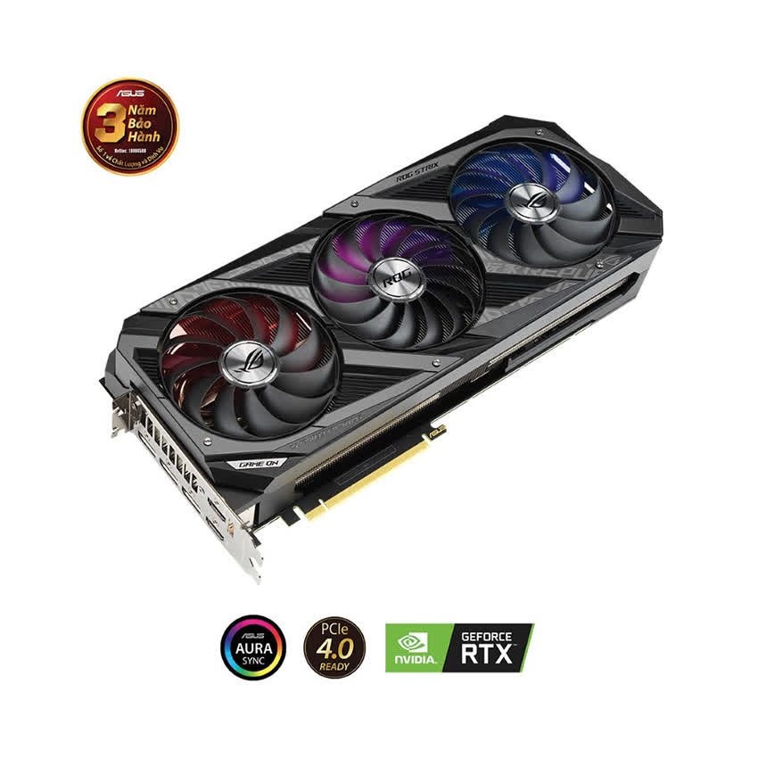 Card màn hình Asus ROG STRIX RTX3080-010G-GAMING (10GB GDDR6X, 320-bit, HDMI +DP, 3x8-pin)