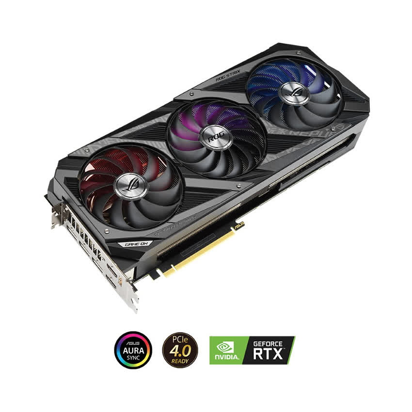Card màn hình Asus ROG-STRIX-RTX3080-10G-GAMING (10GB GDDR6X, 320-bit, HDMI +DP, 3x8-pin)