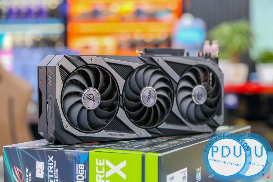 Card màn hình Asus ROG-STRIX-RTX3080-10G-GAMING (10GB GDDR6X, 320-bit, HDMI +DP, 3x8-pin)