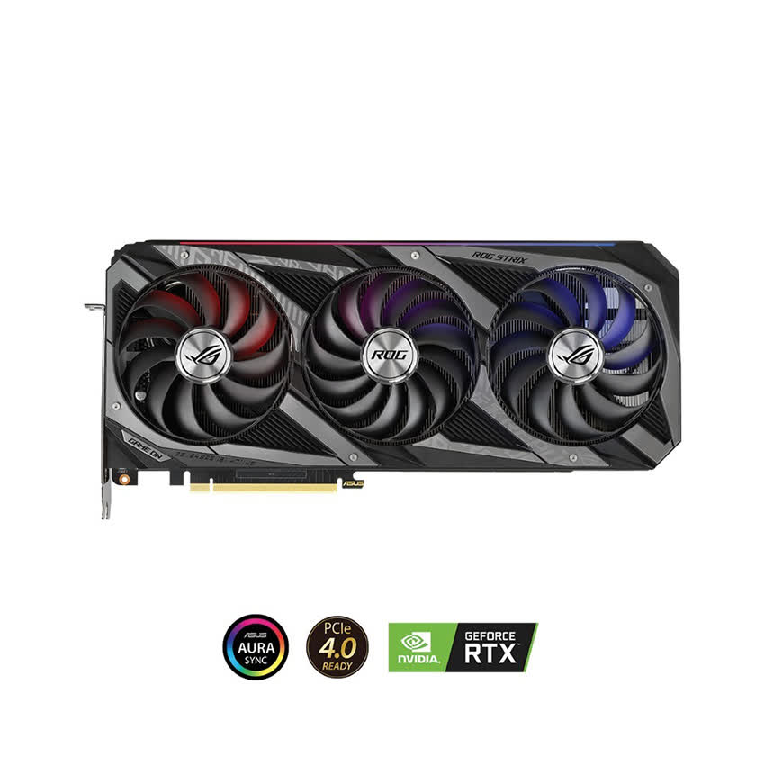 Card màn hình Asus ROG-STRIX-RTX3090-24G-GAMING (24GB GDD6X, 384-bit, HDMI +DP, 3x8-pin)