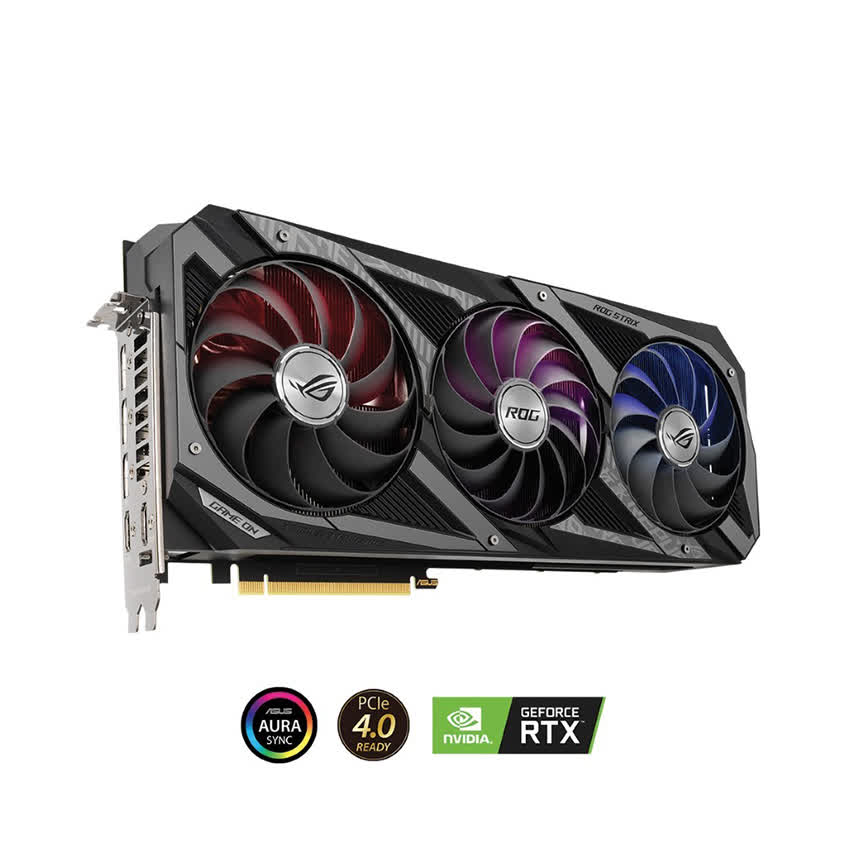 Card màn hình Asus ROG-STRIX-RTX3090-24G-GAMING (24GB GDD6X, 384-bit, HDMI +DP, 3x8-pin)