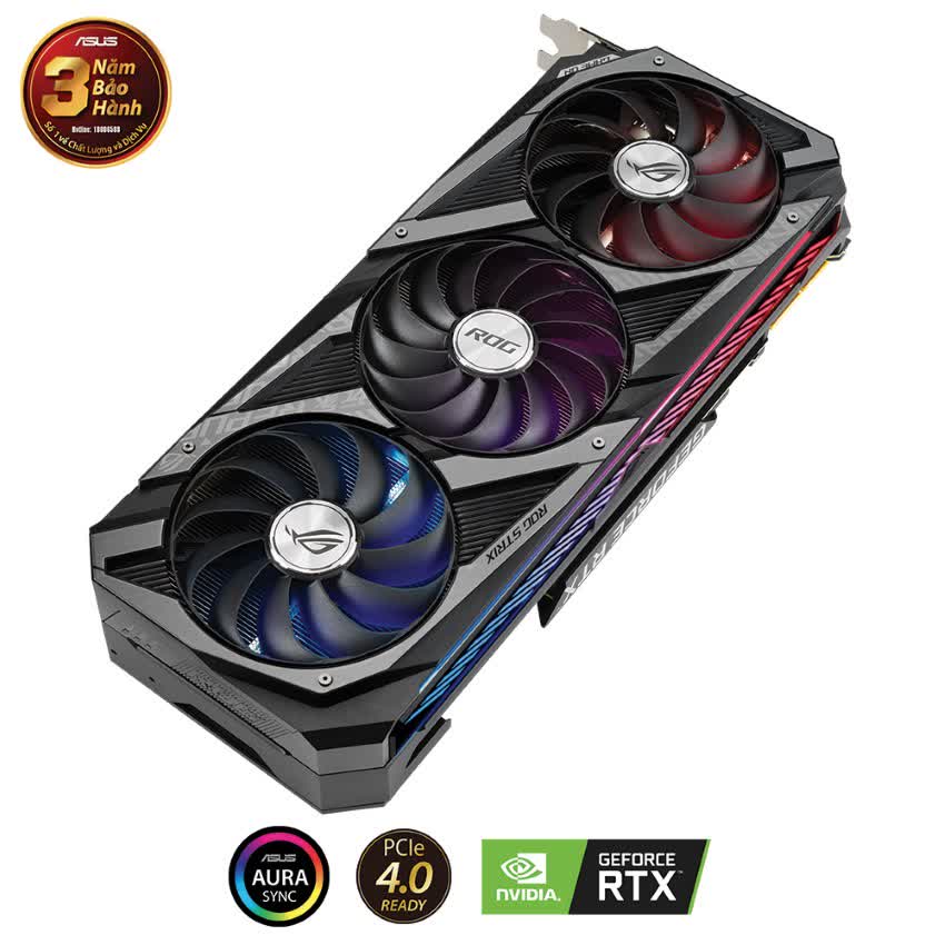 Card màn hình Asus ROG STRIX RTX3090-O24G-GAMING (24GB GDD6X, 384-bit, HDMI +DP, 3x8-pin)