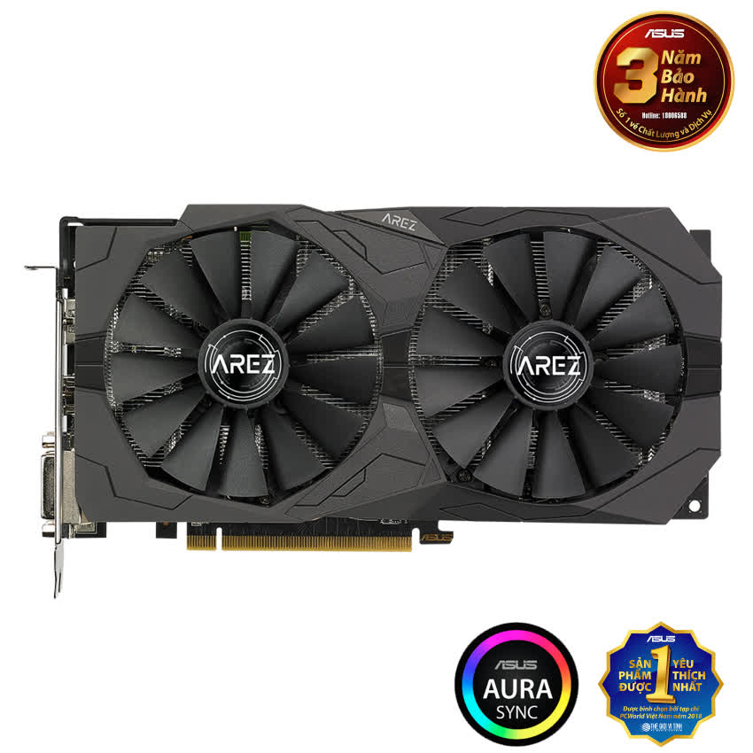 Card màn hình ASUS ROG STRIX RX570-O4G GAMING (4GB GDDR5, 256-bit, DVI+HDMI+DP, 1x8-pin)