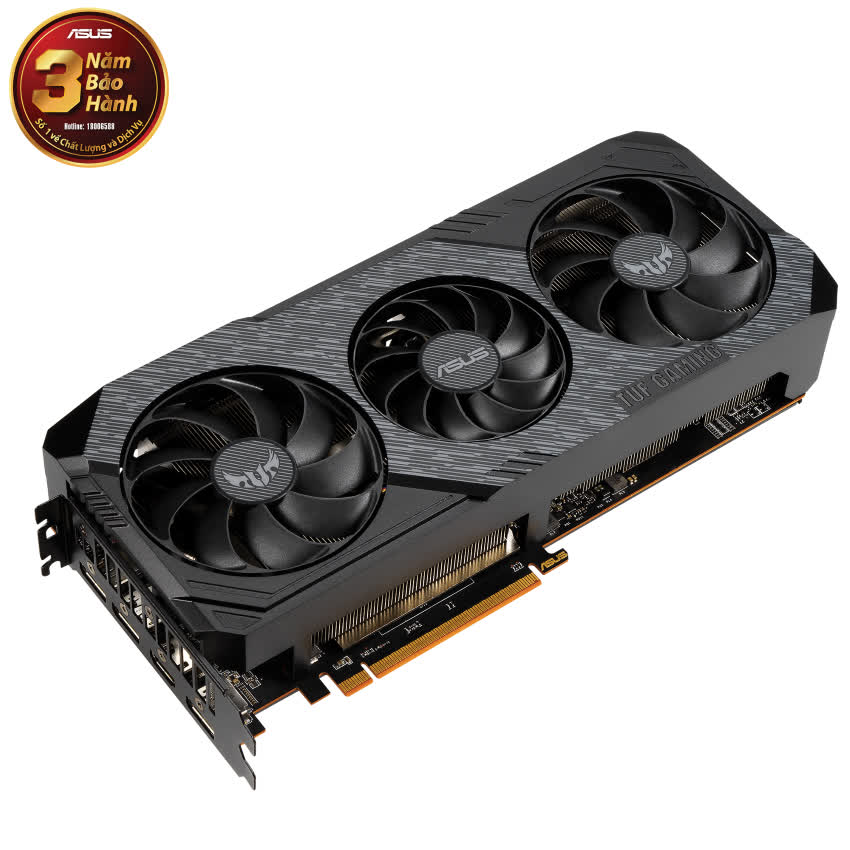 Card màn hình ASUS TUF 3 RX 5600 XT-O6G EVO GAMING (6GB GDDR6, 192-bit,HDMI+DP, 1x6-pin + 1x8-pin)
