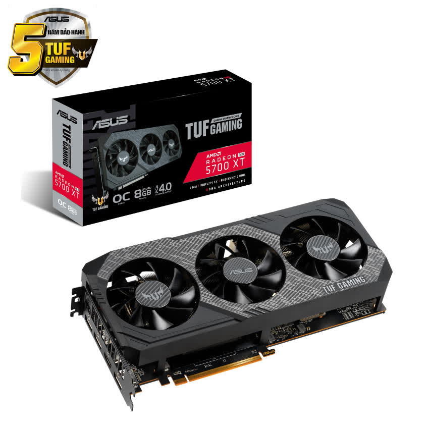 Card màn hình ASUS TUF GAMING X3 Radeon RX 5700 XT OC Edition-8G (8GB GDDR6, 256-bit, HDMI+DP)