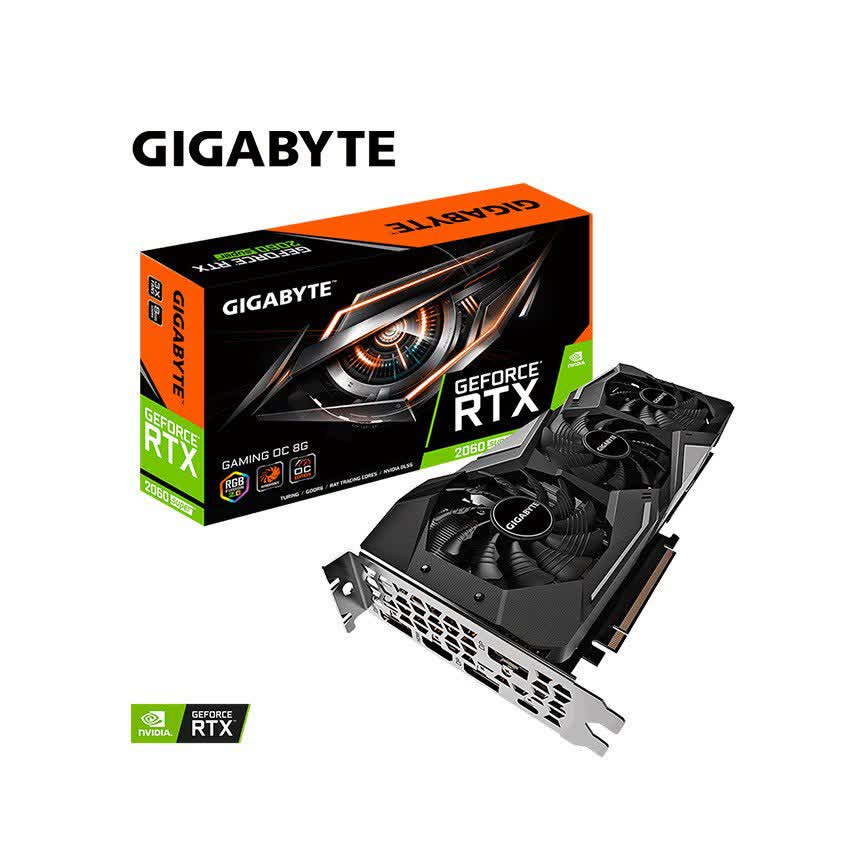 Card màn hình GIGABYTE RTX 2060 Super GAMING OC-8G (8GB GDDR6, 256-bit, HDMI+DP+Type-C, 1x6-pin + 1x8-pin) 
