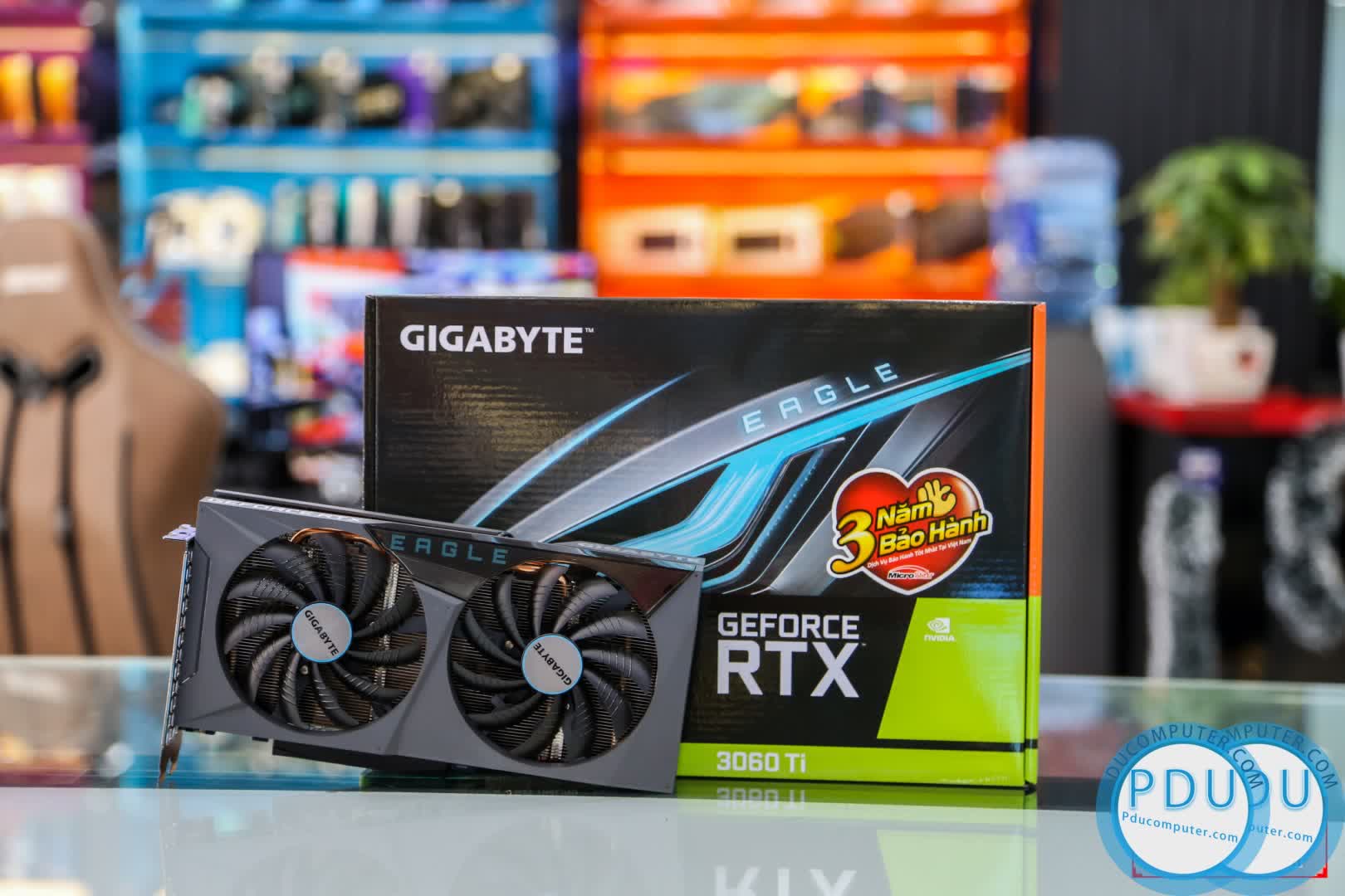 Card màn hình Gigabyte RTX 3060 Ti EAGLE (8GB GDD6, 256-bit, HDMI +DP, 1x8-pin)